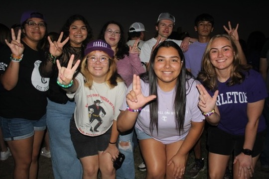 P.A.N.K.U.S. students at night event